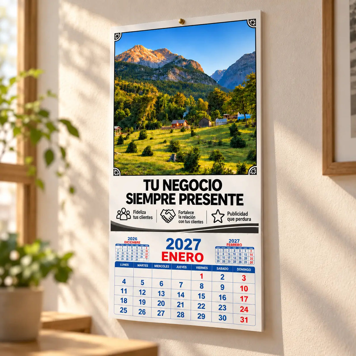 Calendario Tradicional Tamaño 1/8