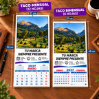 Calendario Tradicional Tamaño 1/8